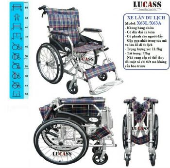 Xe Lăn Gấp Gọn Lucass X63 (X63A) 