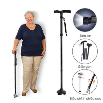 Gậy gấp đa năng có đèn