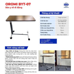 Bàn Y Tế Di Động Đa Năng Oromi BYT-07 ban y te 1