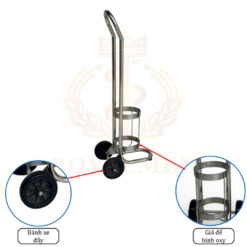Xe Đẩy Bình Oxy 8 Lít, 9 Lít xe day binh oxy 10l 8