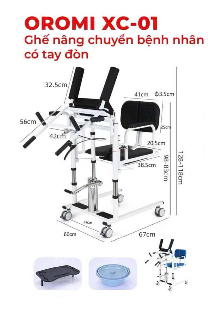 Xe Nâng Hạ Bệnh Nhân Oromi XC-01 xe nang ha benh nhan oromi xc 01 7