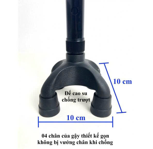 Gậy Chống 4 Chân Có Tay Vịn GBM-023 gay chong bon chan co tay vin gbm 023 3