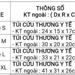 Túi Cứu Thương Màu Đen tui cuu thuong den kich thuoc